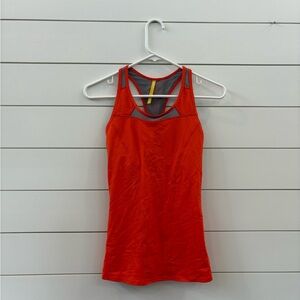 Lole Orange and Gray Athletic Tank Top